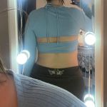 Urban Outfitters Blue Ribbed Long Sleeve Top Photo 2