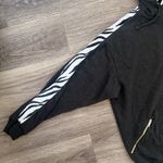 Aviator Nation  Black Hoodie with Zebra Accents Rare Full zip Jacket Sweater Photo 2
