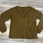 Zenana Outfitters Oversized Small Free People style shirt, olive green, out to out is 24, length is 24 Photo 4