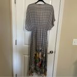 Cost Plus World Market Grey Floral Embroidered Maxi Dress Photo 11