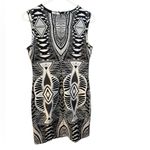 Nicole Miller  Artelier Sheath Dress Geometric Sz 6 Black/White/Silver Gray Photo 1