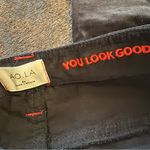 Alice + Olivia  Black Velvet High Waisted Pants Size 30 Photo 1