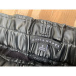 Haute Monde S Faux Leather Belted Mini Skirt in Black Small Biker Goth Summer Photo 4