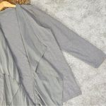 Garnet Hill Cardigan Waterfall Silk Ruffle Trimmed Open Front Drape Purple XL Photo 4