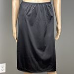 Vanity Fair Vintage Half Slip Skirt Black Size Small L Long Nylon Double Slits Photo 6