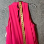 The Impeccable Pig  Shift Dress Large NWT Hot Pink Barbiecore Lined‎ V-Neck Flowy Photo 7