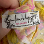 Free People  Intimately Bare it All Yellow Floral Bodysuit XS Sleeveless Boho Photo 3