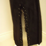 Gorgeous Classic Vintage 80’s Black Suede Leather Dress Photo 3