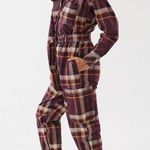 Urban Outfitters  Adam Plaid Jumpsuit in Burgundy | Size S Photo 3