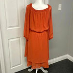 INC  International Concepts Burnt Orange Midi Dress Size 10 Photo 4