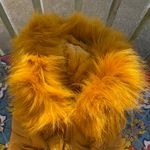 NWT Mustard Faux Fur Puffer Yellow Photo 2