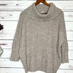 Chico's Chico’s Oatmeal Cowl Neck 3/4 Sleeve Knit Sweater Top Size Small Neutral Beige Photo 0