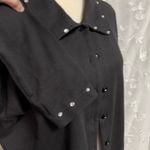 Women’s Bechamel II Black Rhinestone Button Front Shirt Jacket Sz 1X EUC Photo 4
