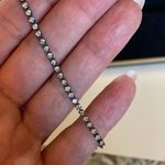 Tacoa Vintage Silver Faux Diamond Tennis Bracelet Photo 0