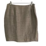 Ellen Tracy  silk linen blend mini pencil skirt 14 Photo 1