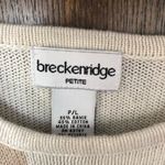 Breckenridge Vintage Breckinridge flower patchwork short sleeve sweater - large petite Photo 1