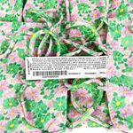 ZARA Pink Green Floral Satin Halter Spaghetti Strap Crop Top Size Small Photo 4