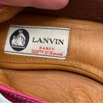 LANVIN Paris Pebbled Leather Magenta Pink Ballet Flats size 35.5 US 5 luxury Photo 5