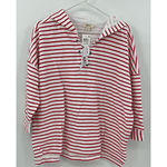 Style & Co. Women's Striped Lace Up Hoodie‎ Red Size XL NWT (P91) Photo 1