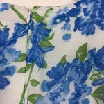 Lulus Glorious White and Light Blue Floral Print Ruffled Aline Mini Dress Small Photo 13