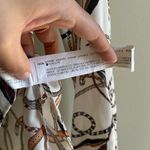 ZARA DOUBLE FRILL Chain Print Blouse Long Sleeve Top Womens Size S Wrinkle Free Photo 5