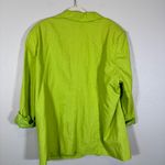 Vintage Lime Green Linen Blend Boyfriend Fit Blazer Jacket Womens 24W Classic Photo 2