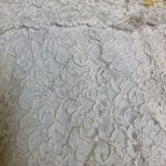 Vintage 70s Union Made Lace Baby Doll Dress Ivory & Yellow Empire Waist Sheath S White Photo 2