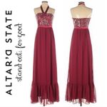 Altar'd State Altar’d State Tiered Halter Maxi Dress in Ruby Red, NWT, Size M Photo 5