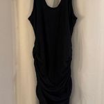 EXPRESS Women’s  Black Sleeveless Dress with Ruffles on the sides Photo 0