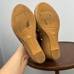 Anthropologie Naguisa wine & rose gold espadrilles wedge shoes size 37 Photo 8