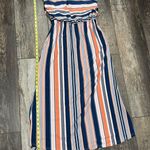 Full Circle Trends Full Circle Striped Strapless Maxi Dress Blue Orange White Pink Size Large Photo 8