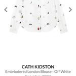 Cath kidston london white button down embroidered blouse 8 White Photo 5