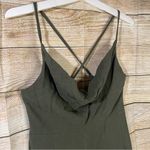 Who I Am cowl neck relaxed jumpsuit crisscross back olive green Size 10 Photo 8