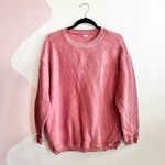 Aerie Pink Waffle Knit Sweater Cozy Minimalist Loungewear Oversized Small Photo 1