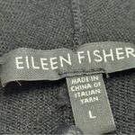 Eileen Fisher 100% Merino Wool Asymmetrical Boxy Cowl Neck Top Black Size Large Photo 7