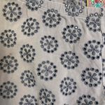 Johnny Was Ayla Gray Eyelet Lace Scalloped Hem Pants Size XS Photo 6