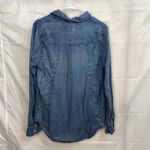 Thread & Supply women's blue denim lightweight medium wash button pocket shirt L Size L Photo 5