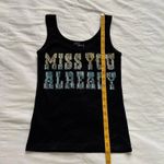 Y2K Cecil Mcbee Black tank top chunky hotfix rhinestone size small 2000s gyaru Photo 6