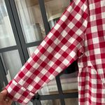 Tuckernuck  Pomander Place Apple Red Gingham Scarlett Button Down blouse top long Photo 10