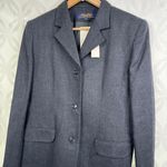 Brooks Brothers  Women's Gray‎ Wool Blazer Size 10 Made in USA Photo 3