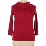 Cable & Gauge  Red Metallic Pullover Cowl Neck Sweater Size XL Photo 1