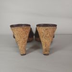 Donald J Pliner Women's Shoes Sandals Wedges Mala Cork Size 8.5 Brown Photo 3