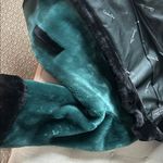 Christian Dior  Boutique Fourrure Emerald Green Black Trimmed Faux Fur Photo 3