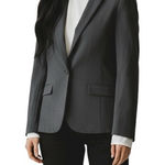 Liz Claiborne Jacket Women's 10 Gray Kate Classic Fit Single Breasted Blazer NEW Photo 0
