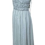 Love, Bonito Smocked Midi Dress Green Gingham Women’s M Back Tie Size M Photo 4