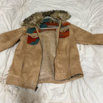 Tasha Polizzi Native American Suede Coat Brown Photo 0