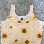 SO  Cream Sleeveless Crop Tank Top Photo 0