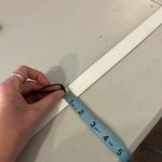 Vintage Robbie Nelson USA White Genuine Leather Golden Buckle Belt Size M/L Size M Photo 7