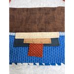 Handmade  Quilted Patchwork Messenger Briefcase Bag Blue Red Brown OOAK Photo 10