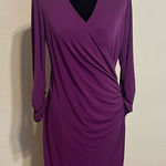 Susan Graver  Deep Purple Long Sleeve Dress Photo 0